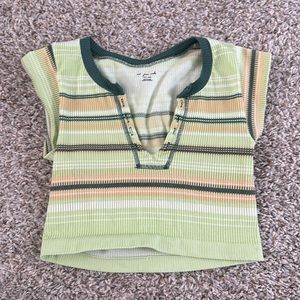 Urban Outfitters Out From Under Go For Gold Seamless Stripe Top